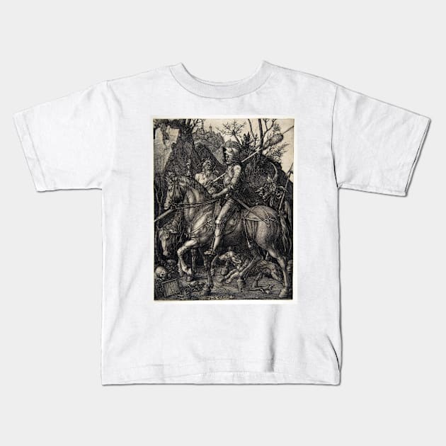 Albrecht Dürer Knight, Death and the Devil Kids T-Shirt by pdpress